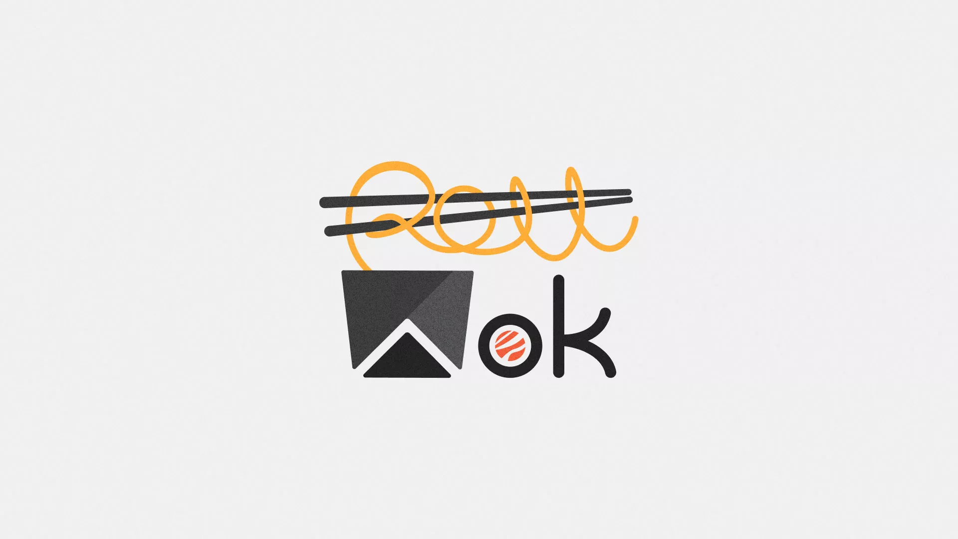 Разработка логотипа суши-бара «Roll Wok Club» в Абакане